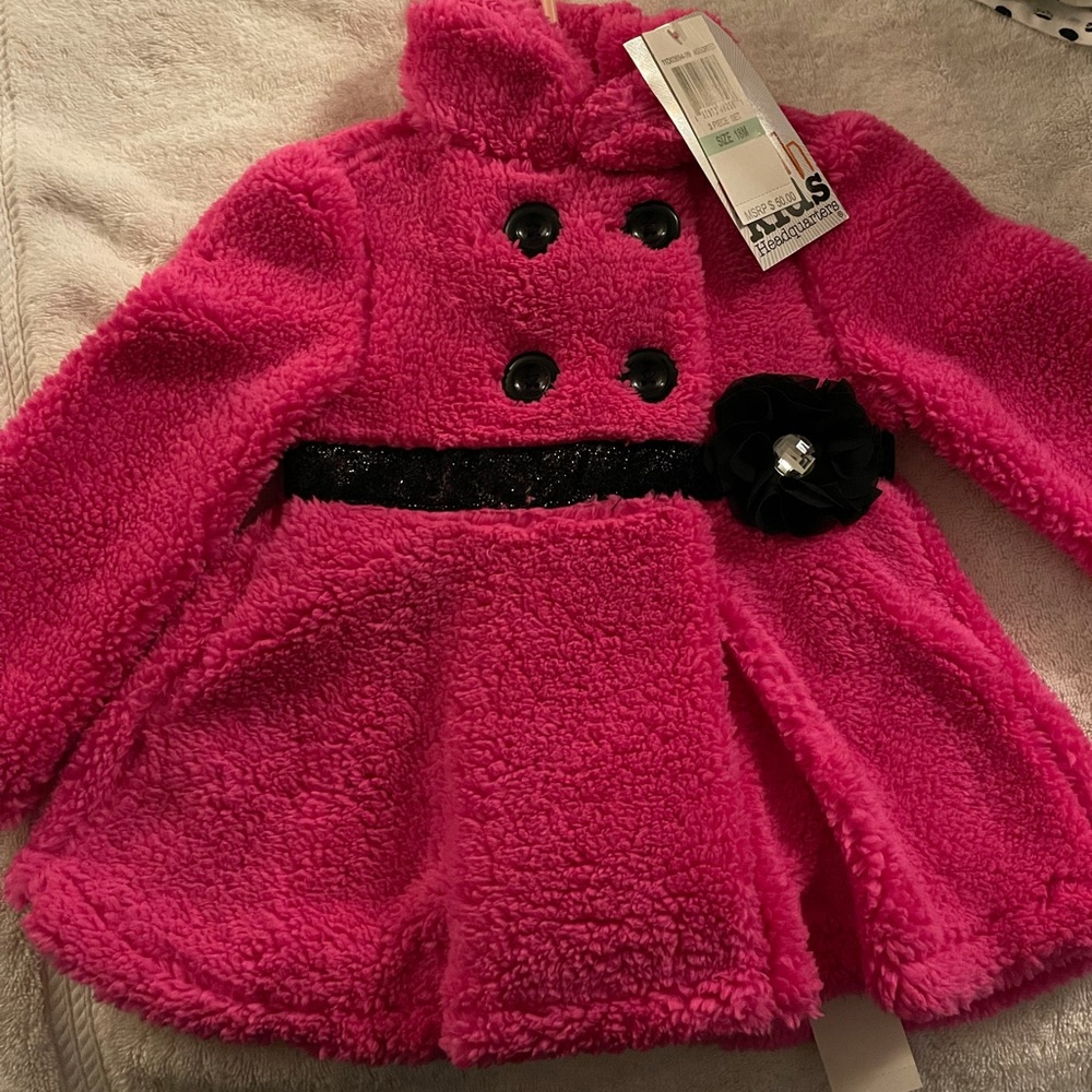 18 month. Pink/black outfit.
